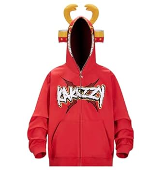 Kakazzy Zip Hoodie, Red, Red, 16 Years, Red : Amazon.com.be