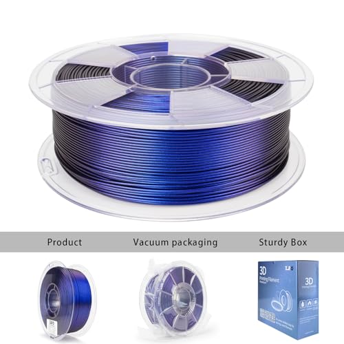 Image of ZIRO Glitter PLA Filament 1.75mm, 3D Printer Filament Shiny Sparkle PLA, Chameleon Series 1KG /2.2lbs Spool, Super Twinkle Effect Material, Fit Most FDM 3D Printers, Iris Blue Luster