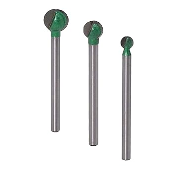 CALANDIS 3mm Shank Woodworking Ball Cutter Router Bits Root Carving Blades