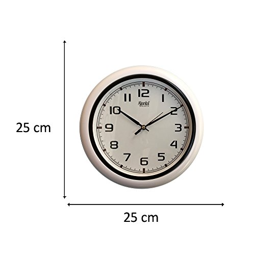 Image of Ajanta Plastic 10 Inches Analog Wall Clock for Home /Offces /Bedroom /Living Room /Kitchen (Step Movement, Brown)