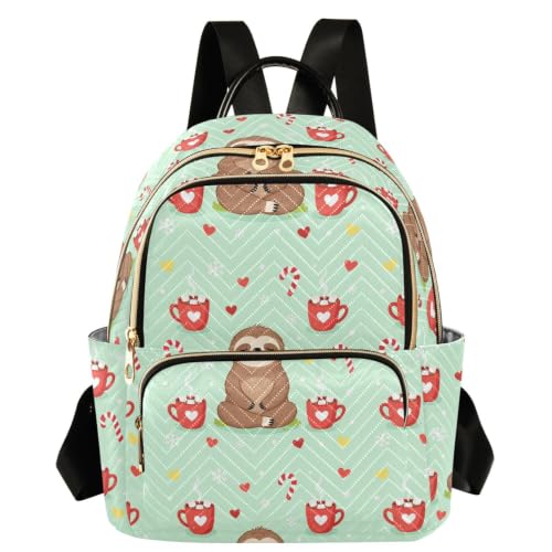 Mochila de perezoso de invierno talla S con dos bolsillos grandes para mujer