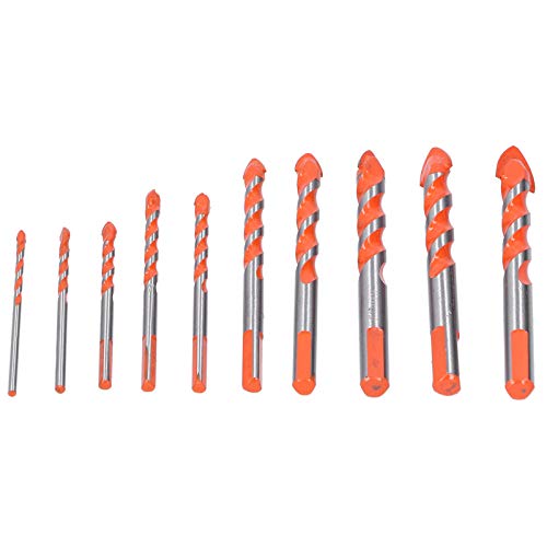 10PCS Multifunctional Drill Bits Set 3/4/5/6/6/8/10/12/14/16mm Triangular Drilling Bit for Wood