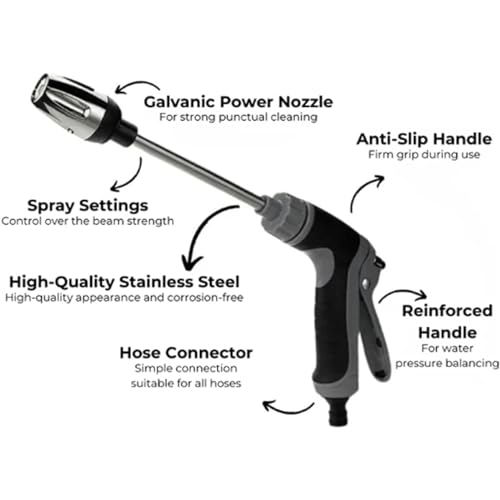 Bpoeee Turbowasher Power High-Pressure Cleaner for Every Garden Hose, Turbo Washer for Garden Hose