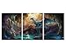 Dragon Canvas Wall Art Psychedelic Room Decor Spirit of the Forest Pictures on Canvas Wall Art for Home Office Decorations Living Room Bedroom and Kitchen Decor 3 Pcs Canvas Prints 12X16inches