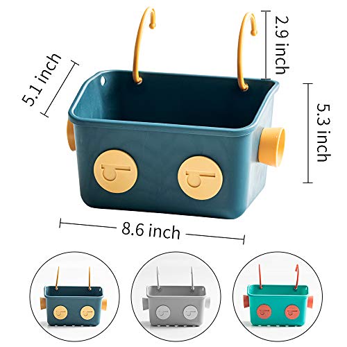 6 Pieces Bath Toy Storage Organizer Basket, Bath Toy Holder，Bath Tub Toy Holder，Colorful Robot Modeling Wall Mounted Kids Hanging Shower Caddy With Hooks For Shampoo，For Bathtub Toys, Kids Bathroom #TOP3