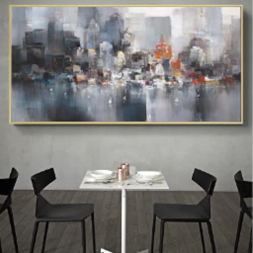 Toile paysage urbain abstrait pour la décoration murale du salon
