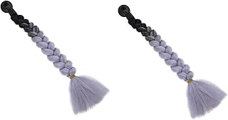 VICASKY 2 Peças Acabamento De Capacete Trança Capacete De Motocicleta Dreadlock Rabo De Cavalo Decoração De Cabelo Trança Peruca Decoração De Trança Capacete De Motocicleta Acessório