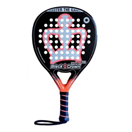 Black Crown - Pala de Padel Piton Attack Plus - Forma lágrima - Superficie Rugosa - Potencia - Peso 355 gr - Marco 38 mm 80% Fibra de Carbono - Resistente - Balance Medio/Alto
