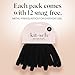 Kitsch Nylon Hair Ties No Damage - Stretchable Elastics for Strong All-Day Hold, Ponytail Holders | Hair Accessories for Women & Girls | Ideal Gifts for Women - Black, 12 Pcs