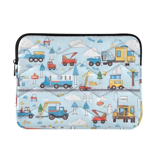 Funda para laptop 13-14 pulgadas con diseño Cartoon Truck miniatura 1