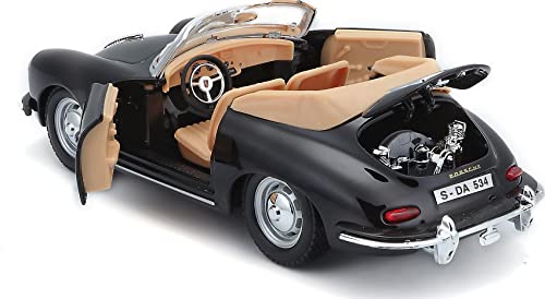 Bburago 2011 Bijoux 1:24 Scale Black Porsche 356B Cabriolet (1961)