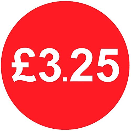 £ Red Price Stickers - 30mm - £3.25, 2000 — image 1