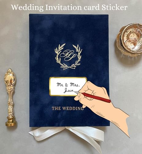 Image of True-Ally 400 PCS Gold Metallic Name Labels, Blank Name Tag Stickers with Permanent Adhesive Writable Stickers with Metallic Gold Border for School Office Home (400)