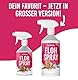 Petsly® Flohmittel Katzen, Hunde & Textilien -1L- Nicht färbend - Flohspray für Wohnung und Möbel - Langzeitschutz - mit natürlichen ätherischen Ölen wie Citronella- & Geraniol-Öl