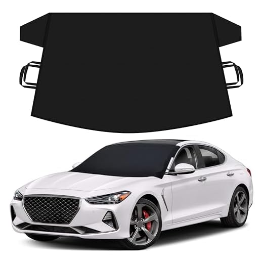 Autovir Windshield Cover for Ice and Snow | Snow, Ice, and Frost Protection Car Windshield Cover (69x42 inches) | All-Weather Car Snow Cover for Sedans, SUVs, and Hatchbacks