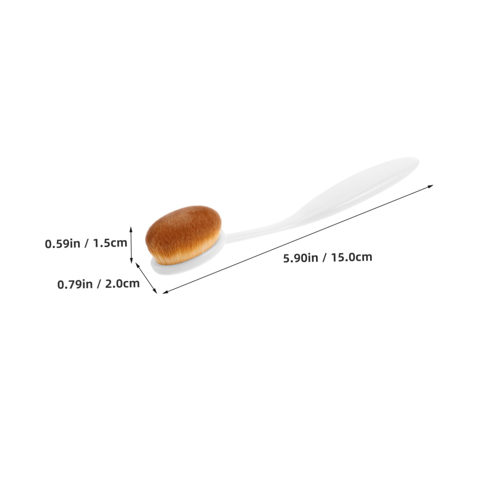 FRCOLOR Concealer Brush for Foundation Application Soft Faux Makeup Brush with Dense Bristles for Powder and Blush Elegant Design for Face and Cheeks