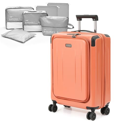 Carry On Luggage 20" Aluminum Hard Shell Set with TSA Lock
