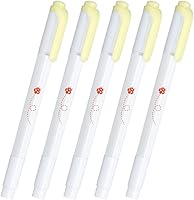 Vista 10 de Zebra Mildliner WKT7-MBL5-TENTO Highlighter, Mild Blue, One Point Pattern, Ladybug, Pack of 5