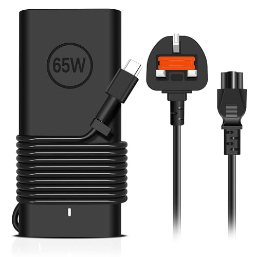 65W Charger USB C Laptop for DELL Latitude 3440 5320 5330 5420 5430 5540 5530 5520 9420 7340 7330 7400 7420 7430 7440 7520 XPS 12 13 ChromeBook 3100 Type-C Power Adapter Cord
