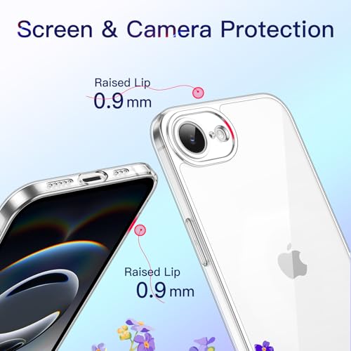 Image of JETech Slim Cover Case for iPhone 17e (2026) / iPhone 16e with Camera Lens Full Protection, Ultra-Thin Lightweight Clear Minimalist Protective Phone Cover, 6.1-Inch Display (Clear)