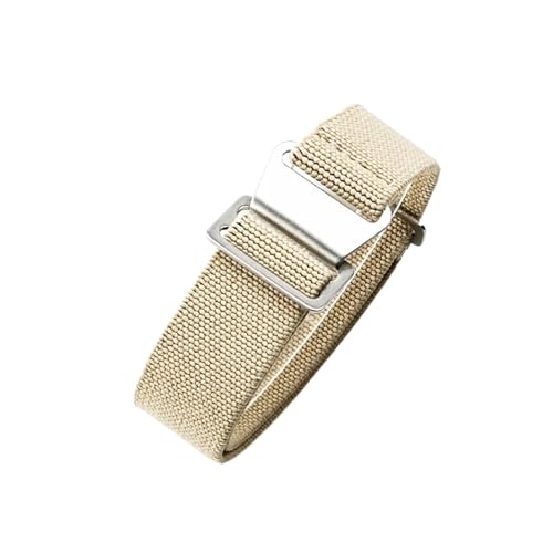 18 20 22mm �i�C�����X�g���b�v Samsung Galaxy Watches 3�Ή� Amazfit Watch Troops �p���V���[�g�o�b�N�p�b�N �E�H�b�`�o���h�Ή�(Khaki,20MM_GOLD BUCKLE)