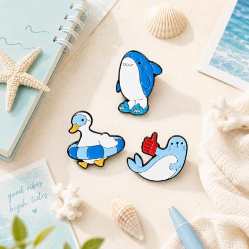 Image of 5Pcs Cute Coffee Cat Sloth Enamel Pin Set Cartoon Animal Coffee Cup Brooch Badges, Funny Lapel Pins for Backpacks, Jackets, Bags, Coffee Lover Gift