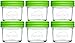 Nellam Baby Food Storage Containers – Leakproof, Airtight, Glass Jars for Freezing & Homemade Babyfood Prep - Reusable, BPA Free, 6 x 4oz Set, that is Microwave & Dishwasher Safe