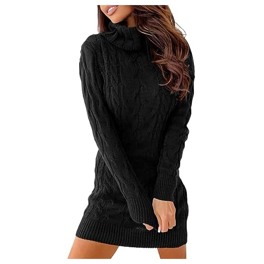 25 Cozy Winter Outfit Ideas for Women (Style Guide) Knit Sweater Dress