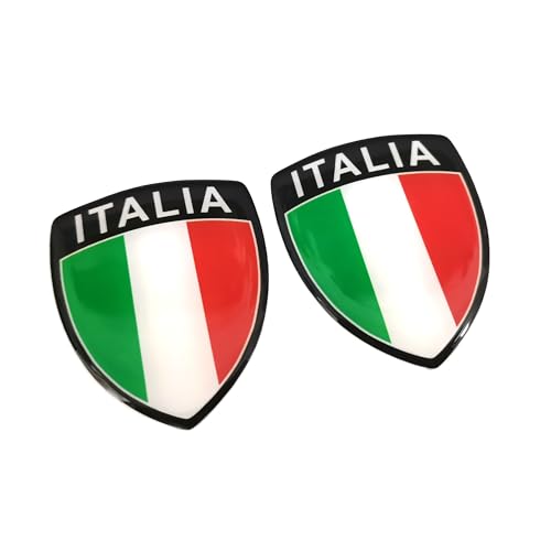 Image of PTDecals 4 PCS 4x5CM Soft Flexible Epoxy Italy Italian Flag Emblem Sticker Decals for Vehicle Auto Car Motorcycle Helmet Home Decoration