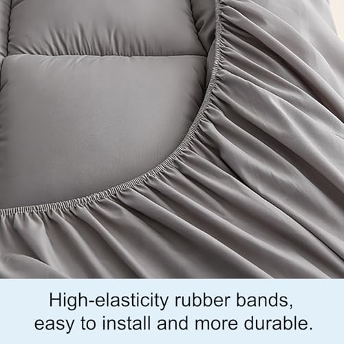 Topper, WestMonth Premium Quilted 1000GSM Luxury Extra Thick Mattress Topper Pad - Breathable & Fluffy Soft, Bed Cover with Deep Pocket 8–21'' for Home/Hotels' Queen/King, etc (White, Queen)