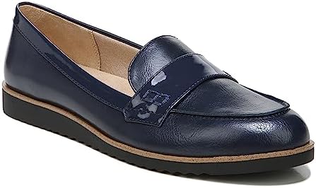 LifeStride Womens Zee Loafer, Navy Shiny, 8.5 Wide US | Image 3