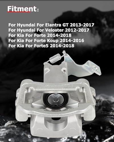 Image of cciyu 19B6788 Rear Right Brake Caliper With Bracket For Hyundai For Elantra GT /For Veloster,For Kia For Forte /For Forte Koup /For Forte5