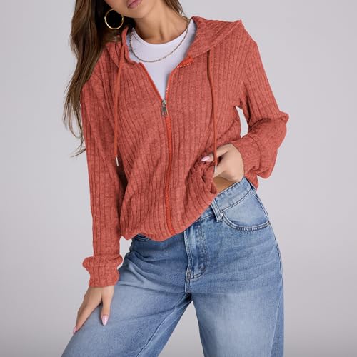 Image of Witsmile Zip Up Hoodie Women Oversized Sweatshirt Long Sleeve 2026 Fall Outfit Lightweight Jackets Workout Clothes