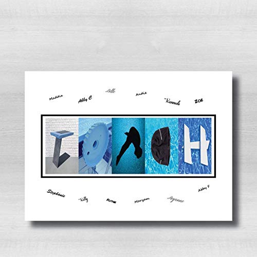 Gift for Dive Coach, Dive Coach Gift, Players can sign the white area, 8x10 photo PRINT