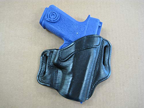 Azula Gun Holsters Polymer 80 Poly 80 Leather 2 Slot Molded Pancake Leather Pistol Holster Black