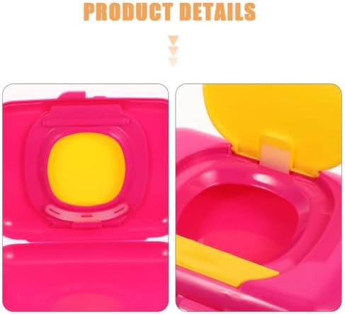 FUNNETOYU 2pcs Portable Wipes Dispenser Lightweight Reusable Wipe Holder with Silicone Seal for Travel and Crib Attachment Sturdy Pp Material - 1