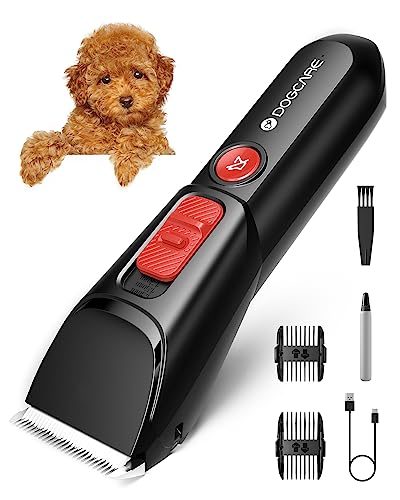 DOG CARE Dog Clippers for Grooming, Cordless Rechargeable Low Noise Dog Shears with 2 Speeds, Fine Tuning Blades, Professional Heavy Duty Dog Grooming Clippers, Pet Hair Clippers for Dogs Cats DOG CARE Dog Clippers for Grooming, Cordless Rechargeable Low Noise Dog Shears with 2 Speeds, Fine Tuning Blades, Professional Heavy Duty Dog Grooming Clippers, Pet Hair Clippers for Dogs Cats