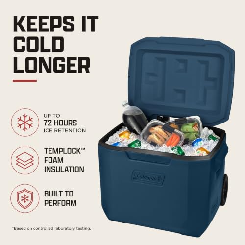 Image of Coleman Chiller 9 /16 /30 /48 /60qt Cooler with Ice Retention, Leak Resistant, Great for Camping, Concerts, Sports, and More