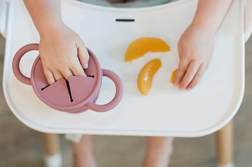 Miniatura 5 de BraveJusticeKidsCo. - Snack Attack II Cup - Contenedor de bocadillos de silicona plegable, recipiente para snacks para bebés y niños pequeños