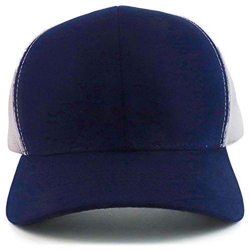 Image of Trendy Apparel Shop Oversize XXL Structured Trucker Mesh Baseball Cap