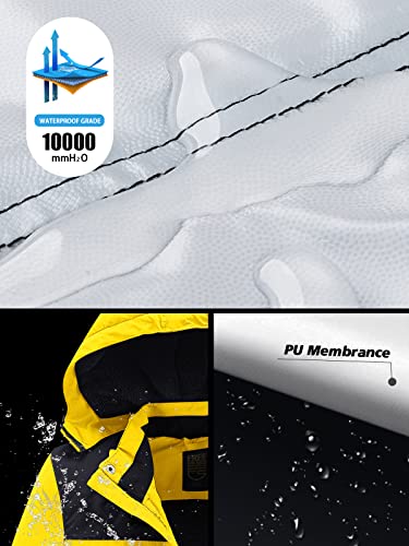 Free Soldier Boys Girls Waterproof Ski Jacket Fleece Lined Warm Winter Snow Coat Kids Winter Jacket With Detachable Hood(Yellow,14-16/Boy) #TOP3