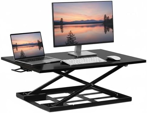 Mount-It! Standing Desk Converter 32" x 22" – Sit Stand Desk Rise...