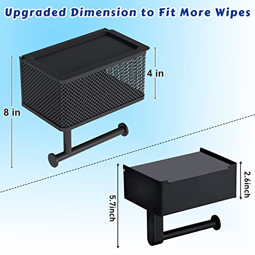Toilet Paper Holder Wall Mounted Bathroom Tissue Holder With Shelf Storage Mega Rolls/Phone/Wipes-Xl #TOP1