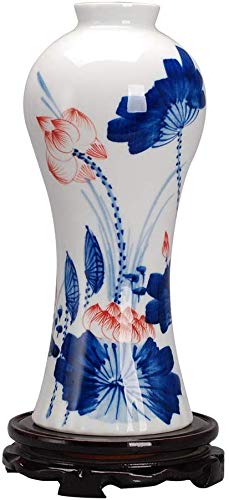 Vase céramique moderne bleu et blanc MU pour rompre la monotonie d'une pièce blanche