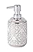 Produktbild WENKO Seifenspender Barock Keramik - Flüssigseifen-Spender, Spülmittel-Spender Fassungsvermögen: 0.4 l, Keramik, 8 x 16.5 x 9 cm, Weiß, 16.5 x 9 x 8 cm