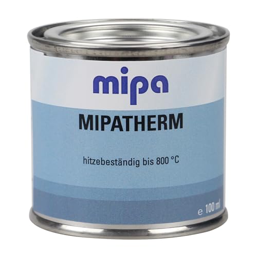 MIPA Mipatherm Thermolack, hitzebeständiger Lack, Auspufflack, Ofenlack, Autolack, 800°C, schwarz, 100 ml