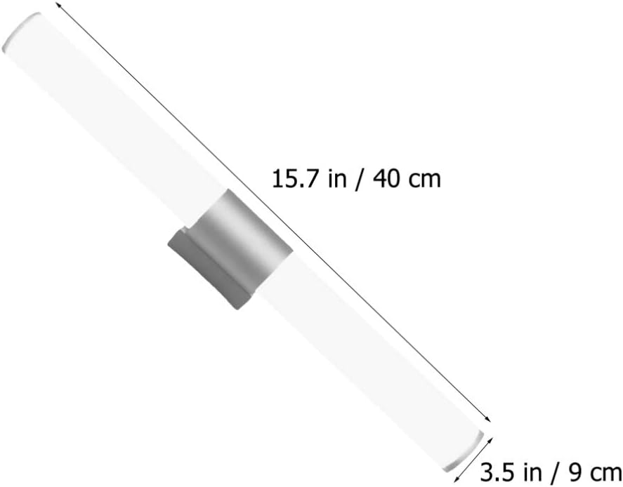 SOLUSTRE Bathroom LED Vanity Light 40cm 16w Modern Bathroom Vanity Light Fixtures Over Mirror Wall Mounted Make-up Mirror Picture Front Lamp (White)