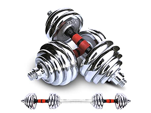 Zoogamo Cast Iron Adjustable Dumbbell Set 66Lbs/44Lbs