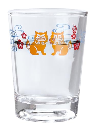 東洋佐々木ガラス 日本酒グラス 酒杯 えんぎもの 杯 シーサー柄 90ml 日本製 食洗機対応 おちょこ 盃 グラス P-01104-J406
