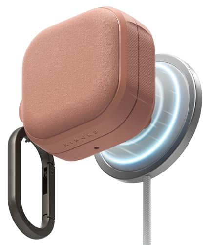 Ringke Onyx Magnetic Coque Samsung Galaxy Buds 4 / Buds 4 Pro Étui Magnétique Antichoc en TPU Compatible Recharge sans Fil avec Mousqueton Chromé Protection Ultra...